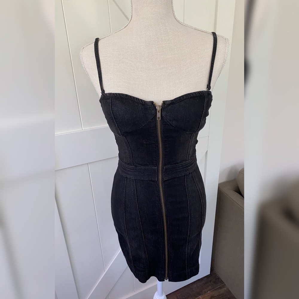 Jessica Simpson denim zip up dress - size XS